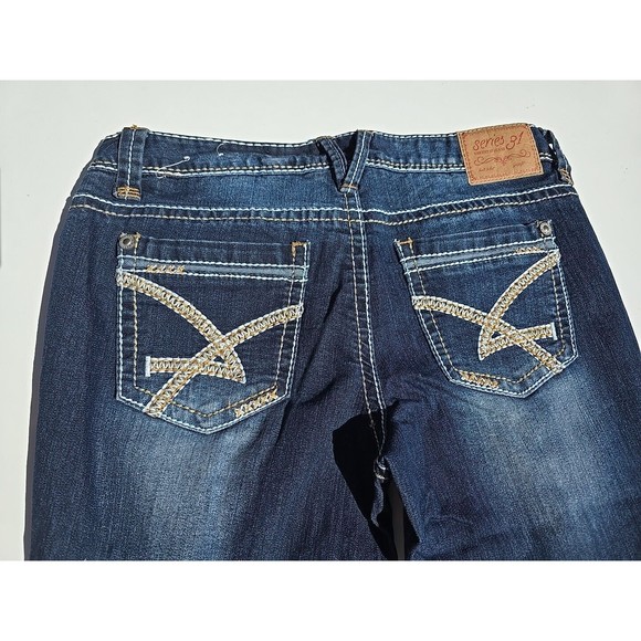 Series 31 Amethyst Jeans Embellished Mid Rise Cotton Blend Women's Sz. 11 ROSE - Picture 6 of 12